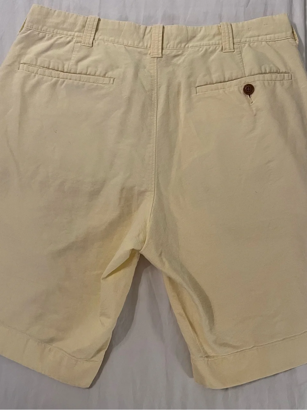 J. Crew Men's Light Butter Yellow Flat Front Chino Shorts